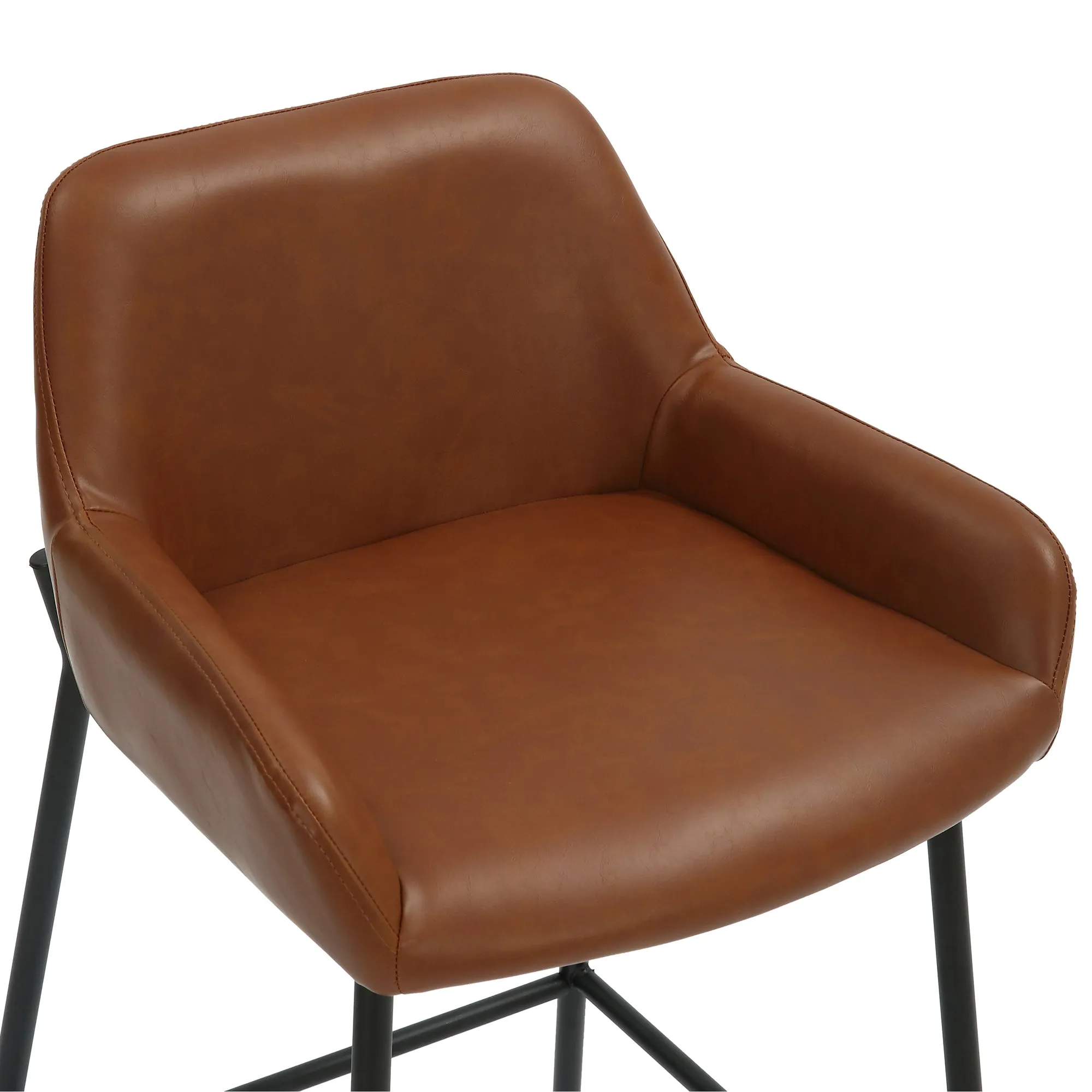 26 inch Bar Stools | Sets of 2 | Baily Caramel and Black