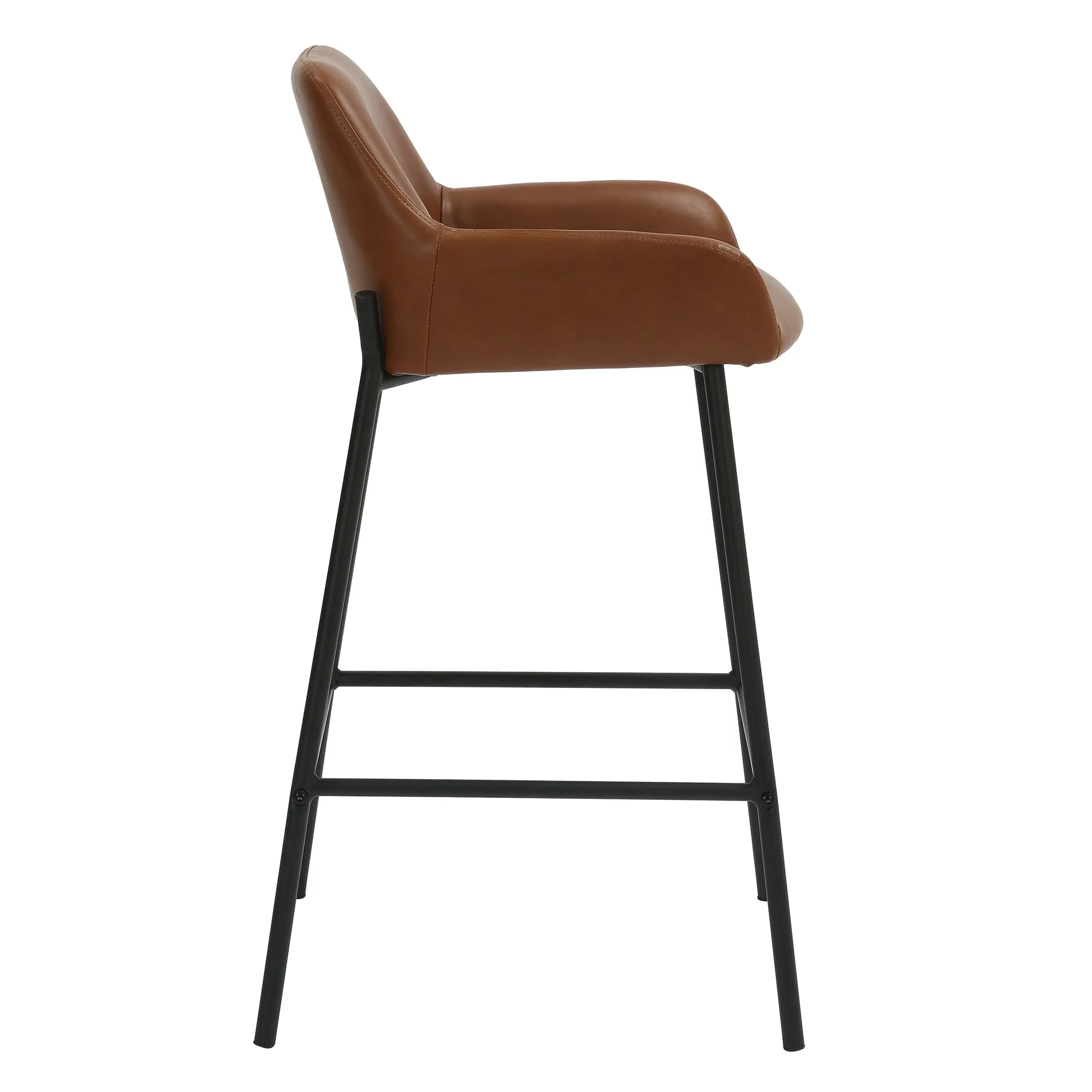 26 inch Bar Stools | Sets of 2 | Baily Caramel and Black