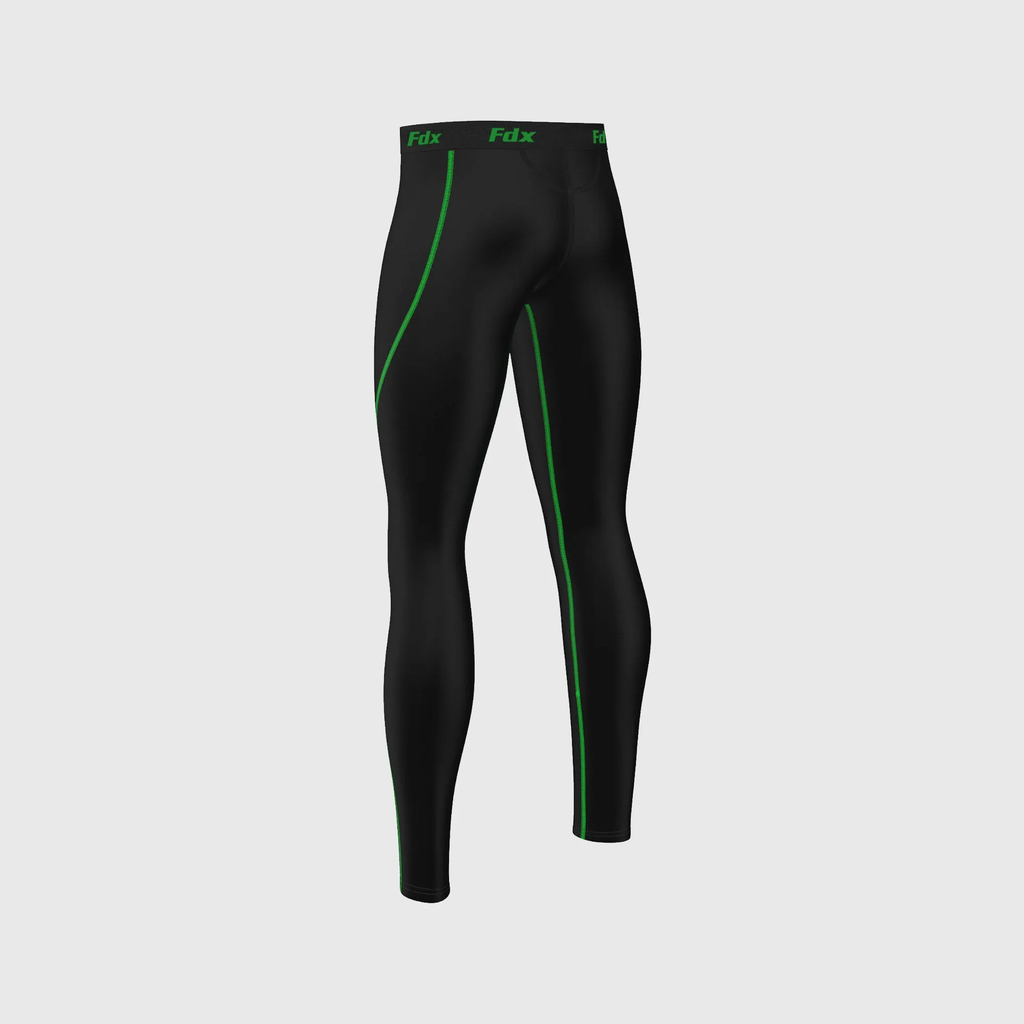 Fdx Men's Set Green Thermolinx Compression Base Layer Shirt & Leggings
