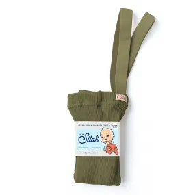 Footed Tights With Braces in Olive by Silly Silas
