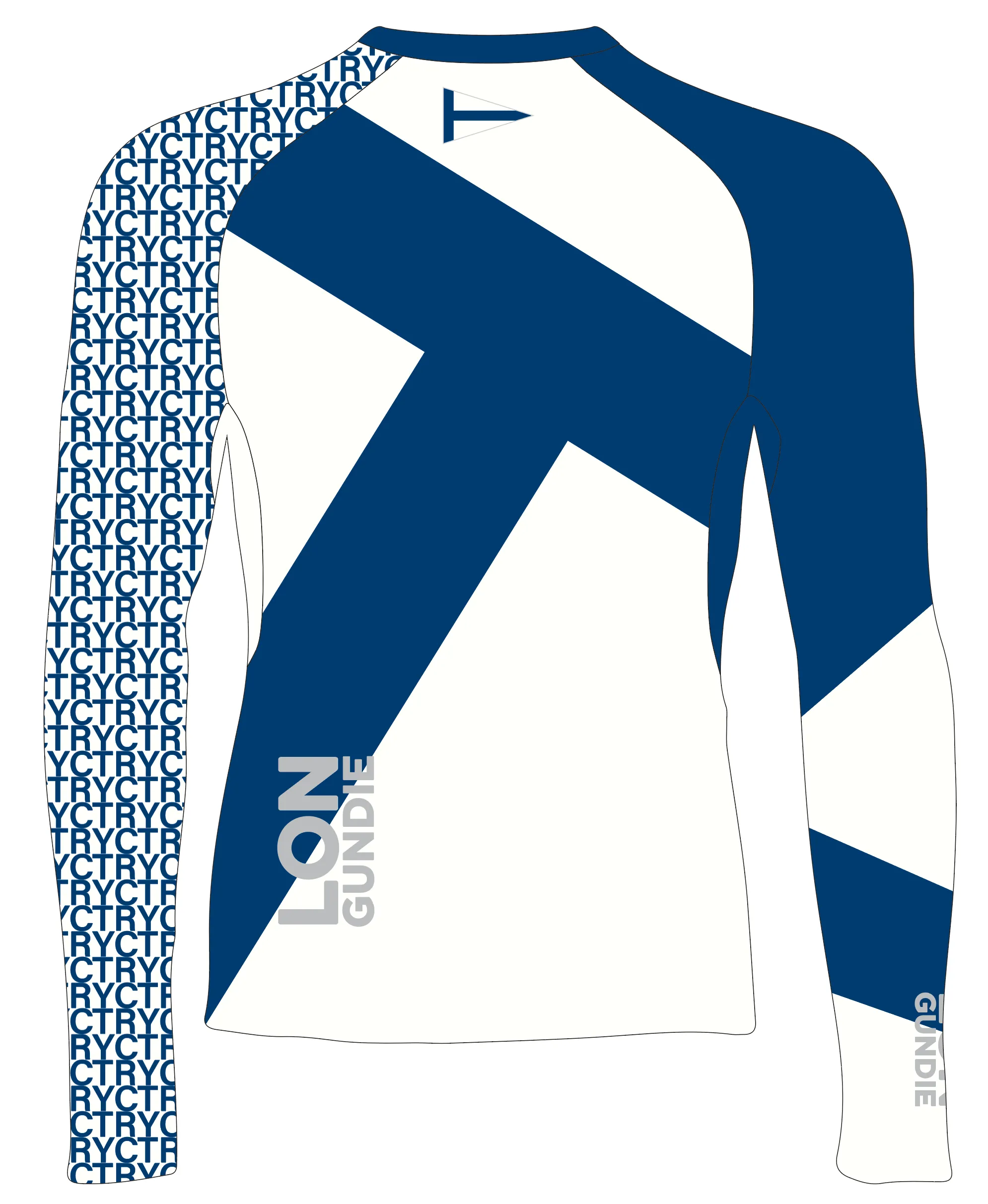 JR RASH GUARD TOP LONG SLEEVE BLUE | TOMS RIVER YC