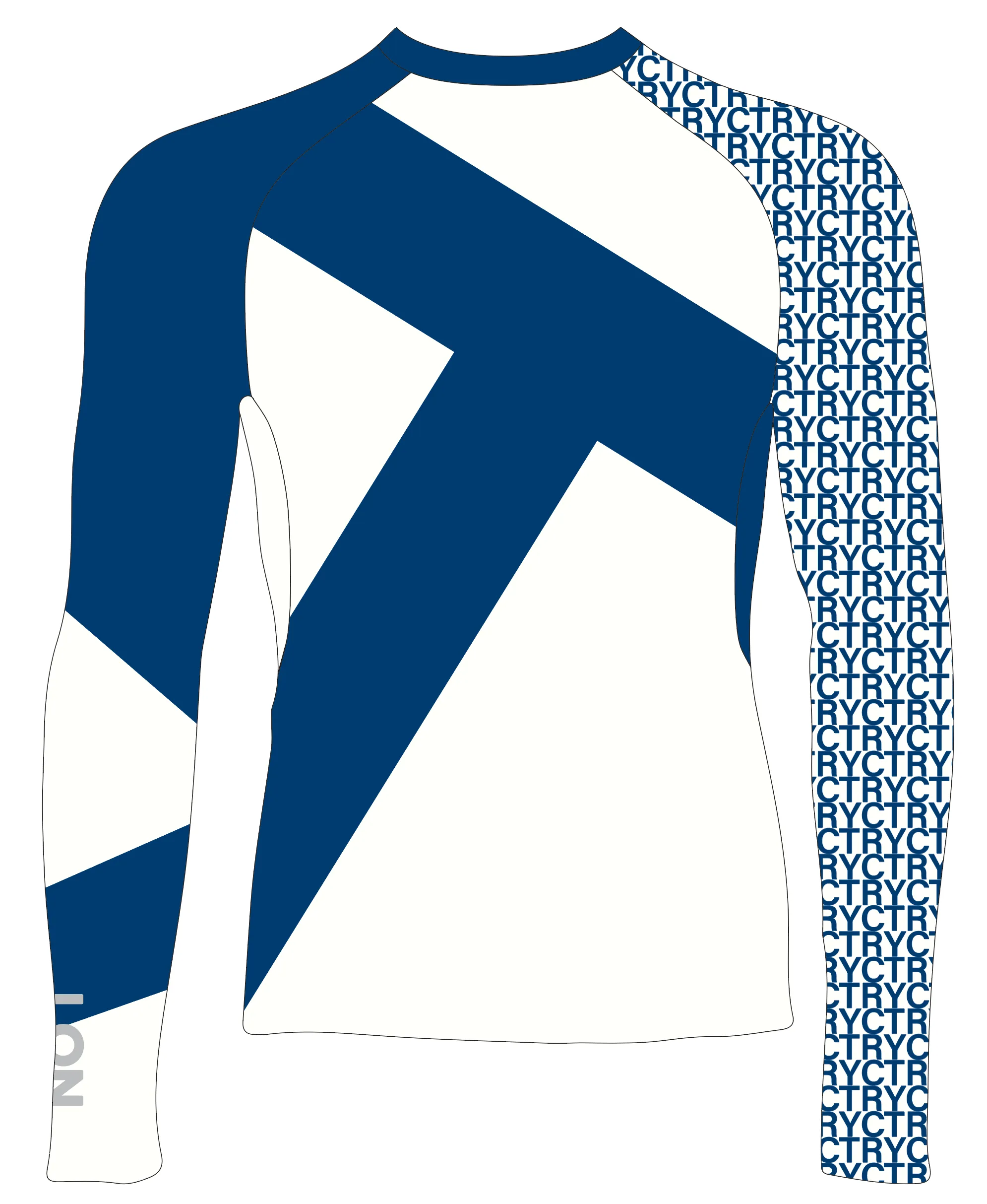 JR RASH GUARD TOP LONG SLEEVE BLUE | TOMS RIVER YC