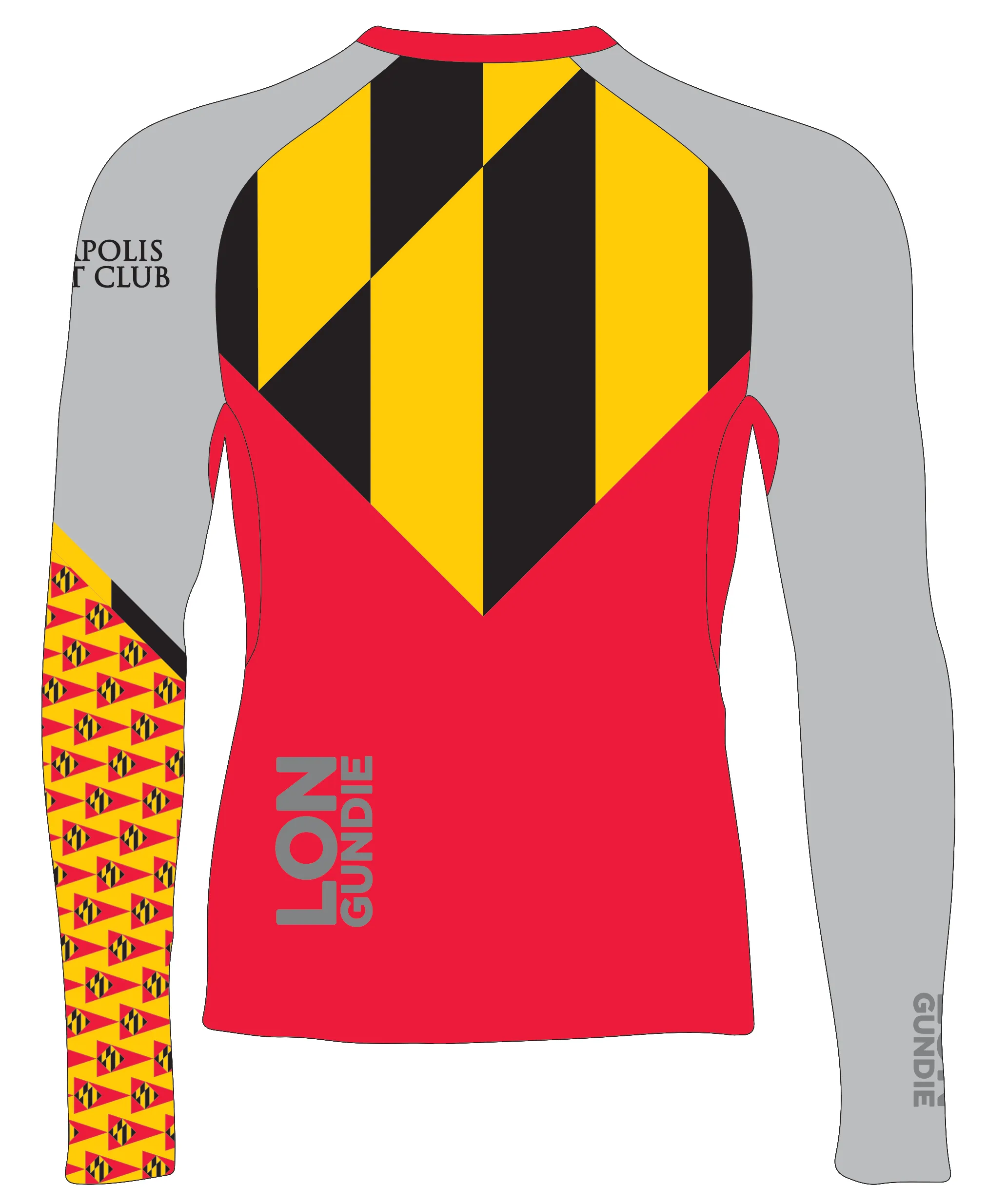 JR RASH GUARD TOP LONG SLEEVE GRAY | ANNAPOLIS YC