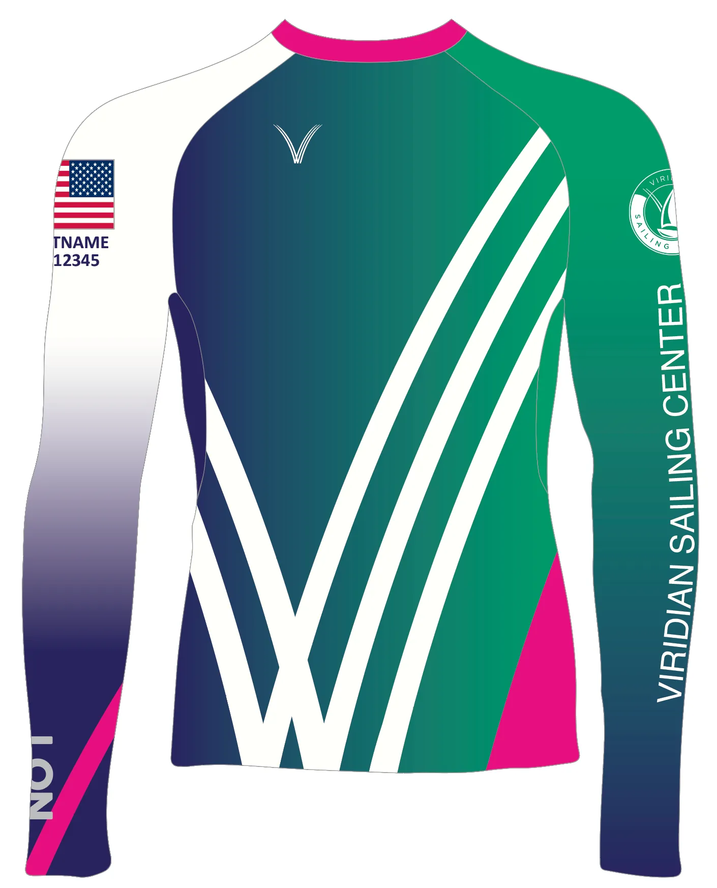 JR RASH GUARD TOP LONG SLEEVE GREEN | VIRIDIAN SAILING CENTER | PSNLZ'D