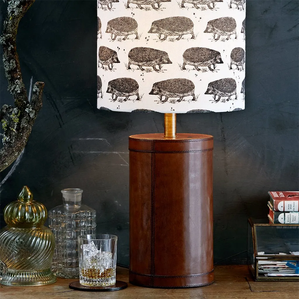 Leather Lamp Base