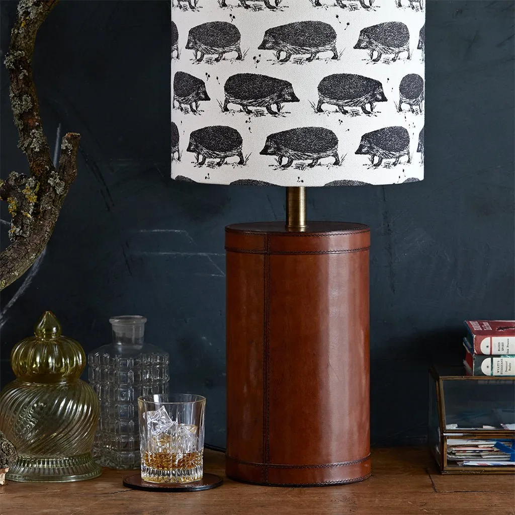 Leather Lamp Base