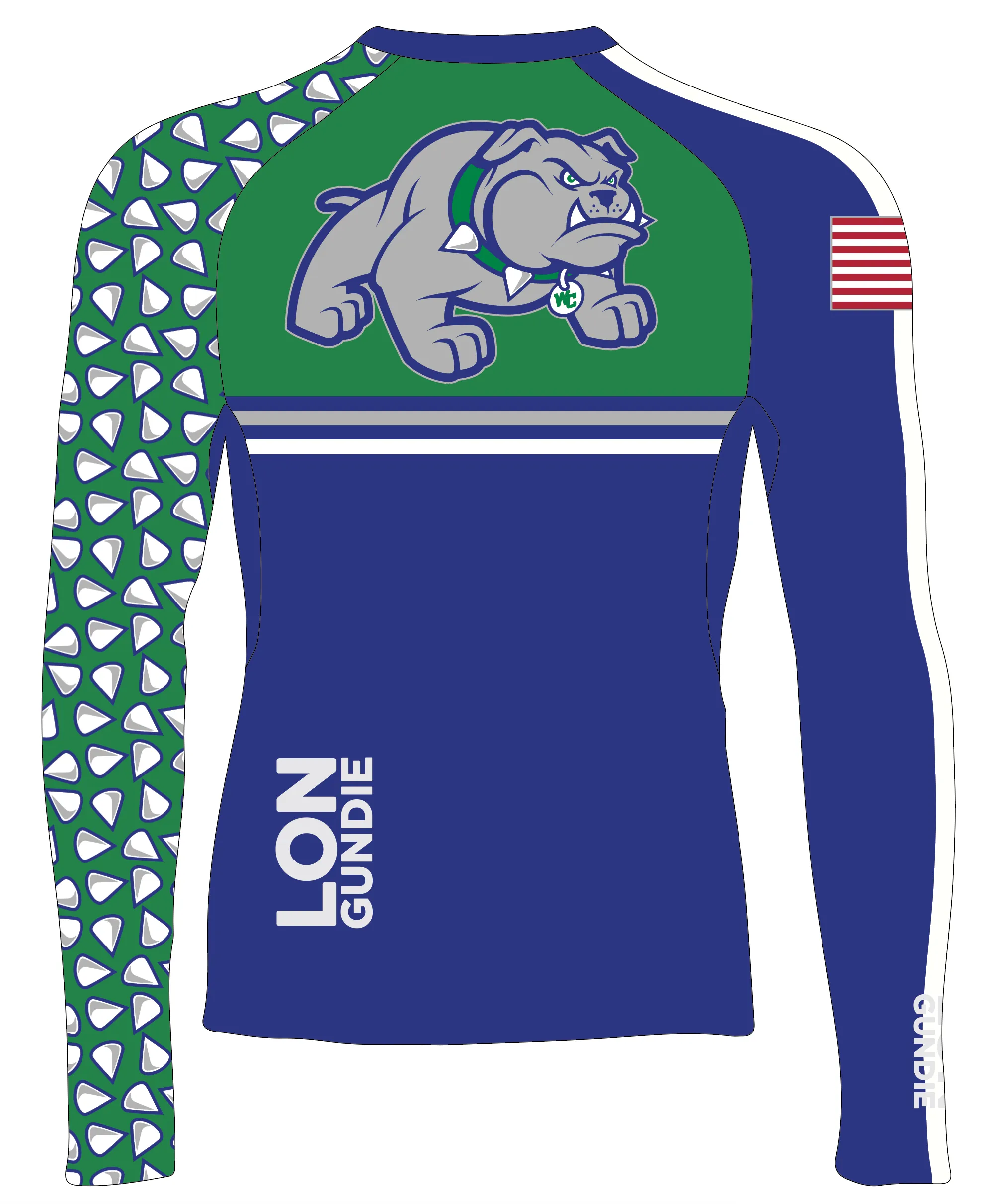MEN RASH GUARD TOP FITTED BLUE | WINSTON CHURCHILL HS