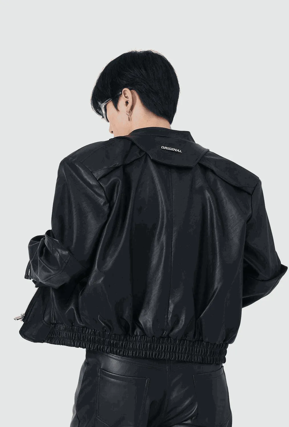 Men's High-grade Short Motorcycle Leather Coat