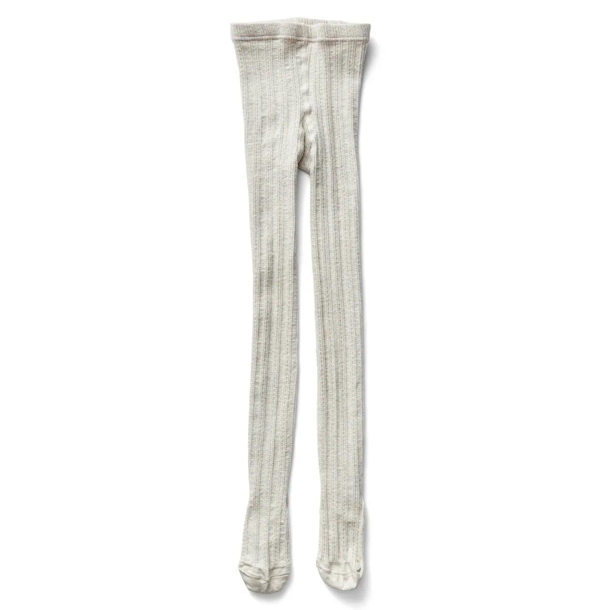 Pointelle Rib Tights in Linen by Soor Ploom