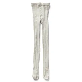 Pointelle Rib Tights in Linen by Soor Ploom