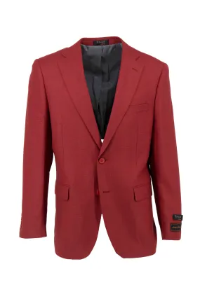 Red Hopsack Dolcetto Modern Fit, Pure Wool Jacket by Tiglio Luxe
