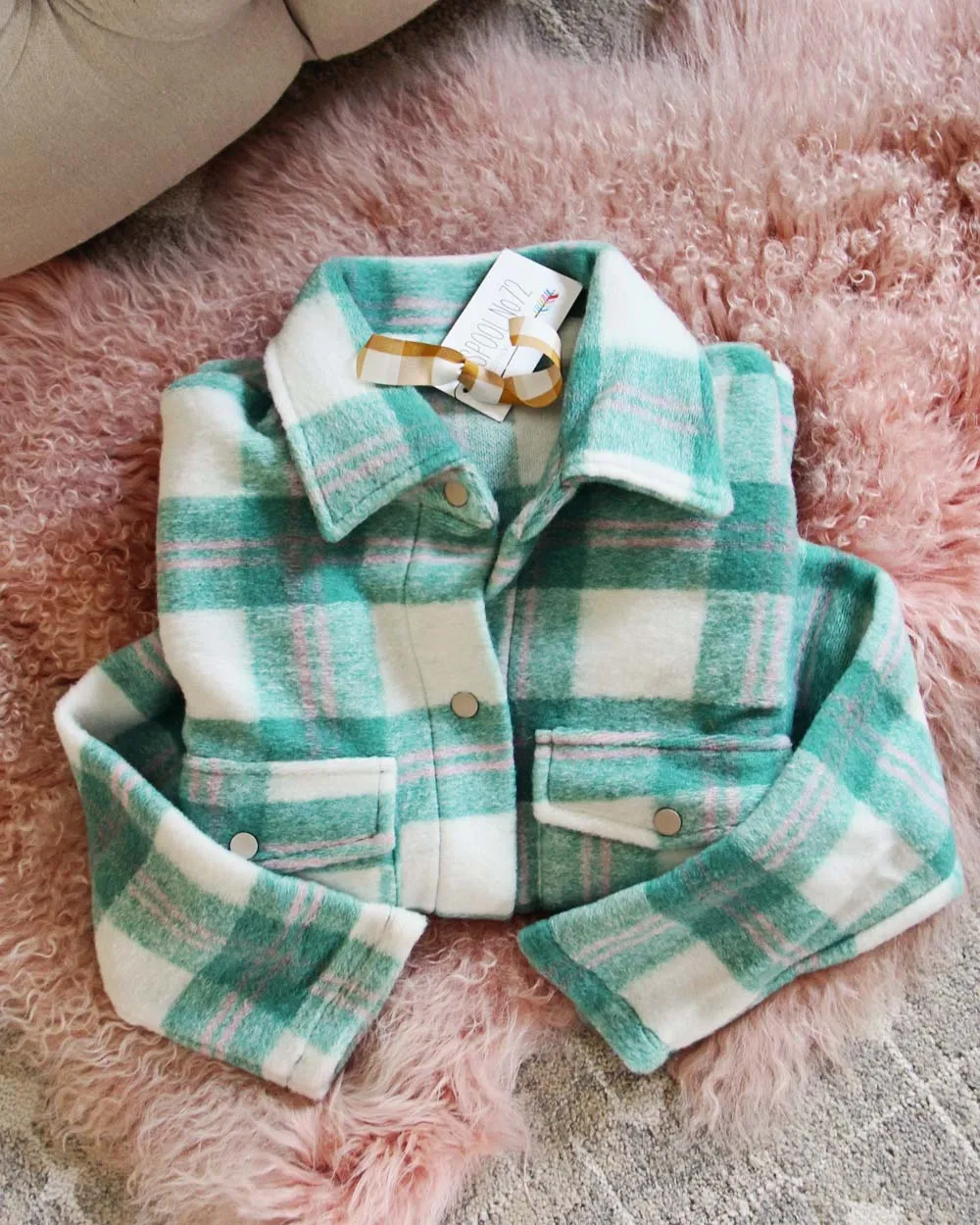 Sweet Mint Plaid Shacket