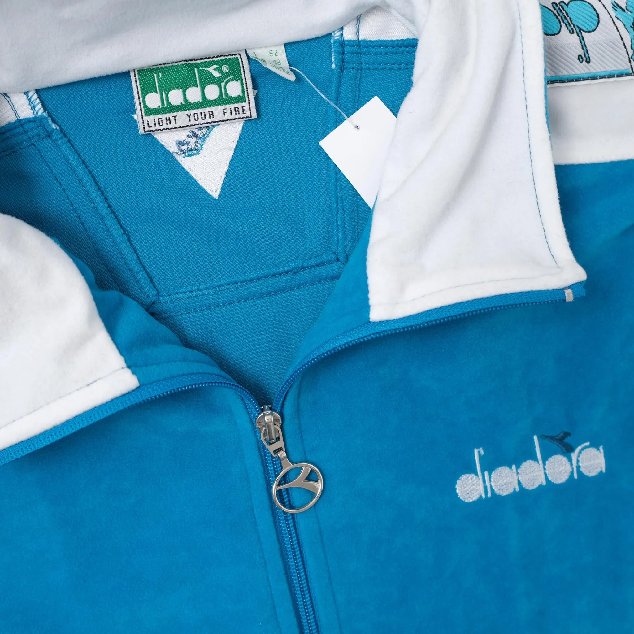 Vintage Diadora Velour Track Jacket XLarge