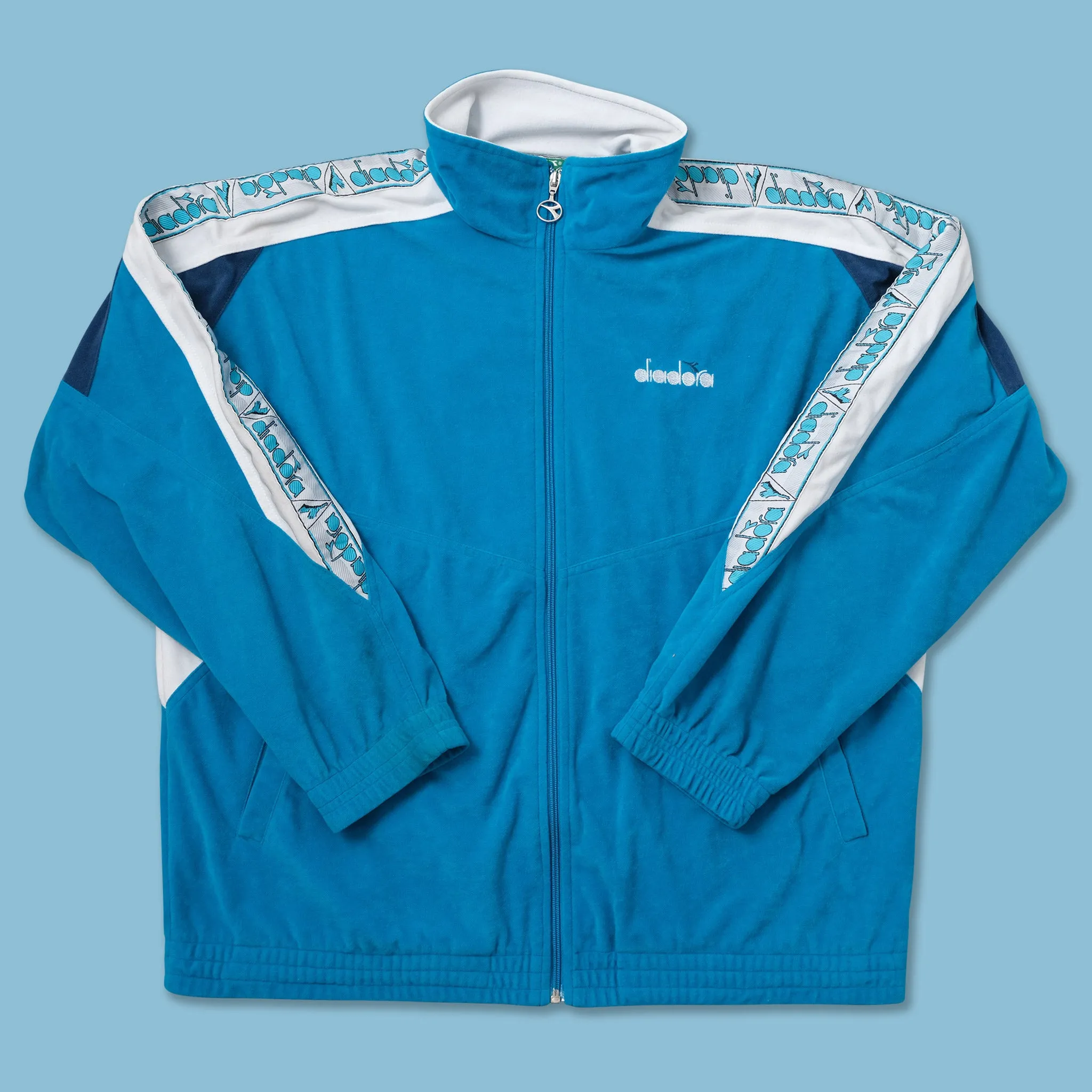Vintage Diadora Velour Track Jacket XLarge